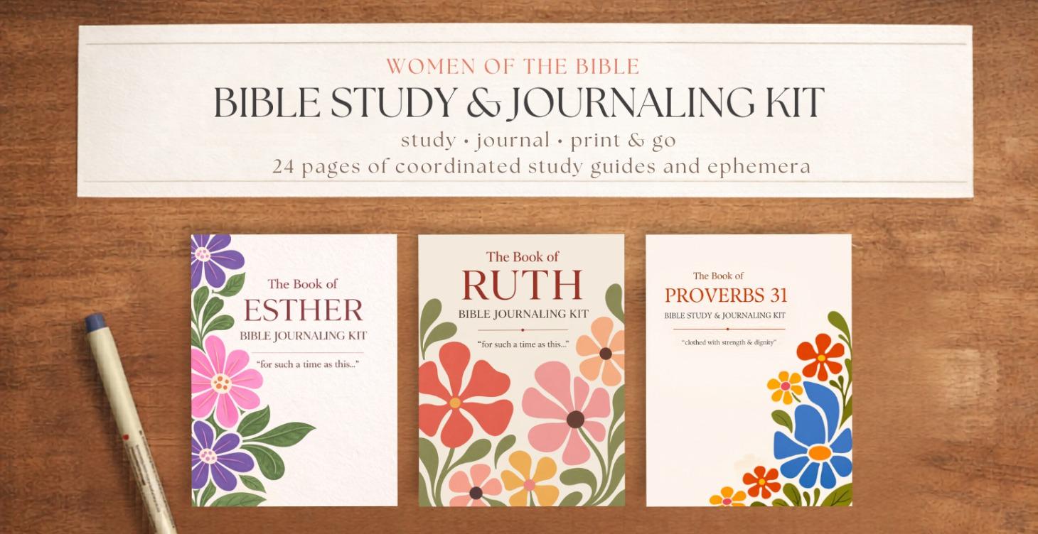 Women of the Bible | Retro Floral Journaling Kit