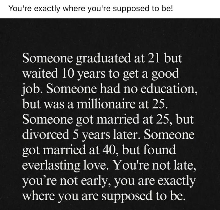 Each of us have his own Time! 