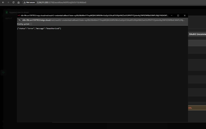 Struggling with Google Sheets OAuth on self-hosted n8n — getting "Unauthorized" error