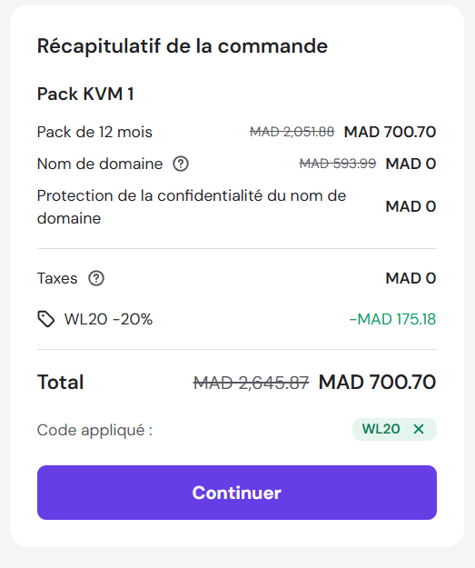 Hostinger VPS 20% off - WL20