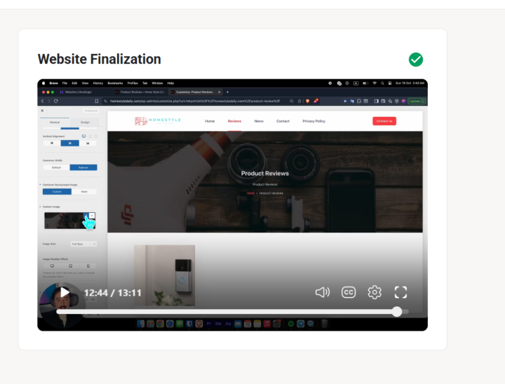 product listing