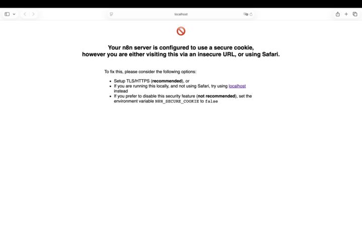 n8n makitl3ch lia f lien dyal docker