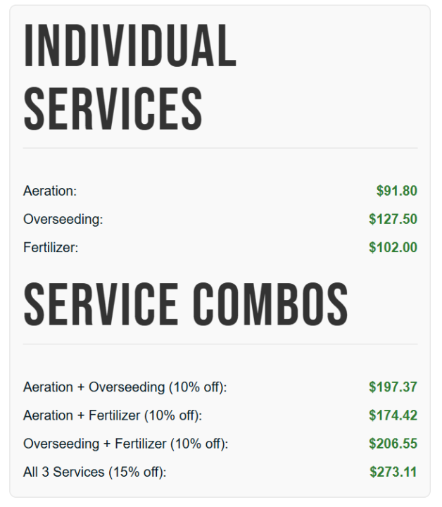 estimation tool fall service update 