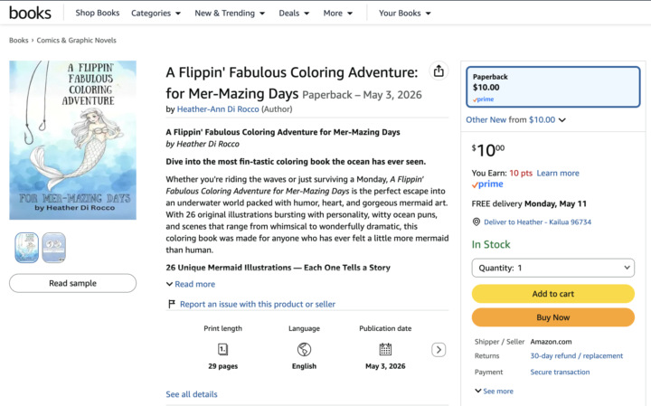 I’m officially on Amazon!
