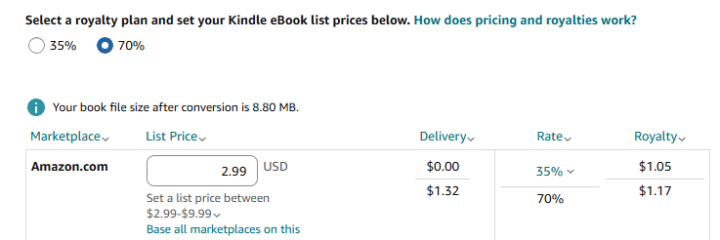 a question about price setting.