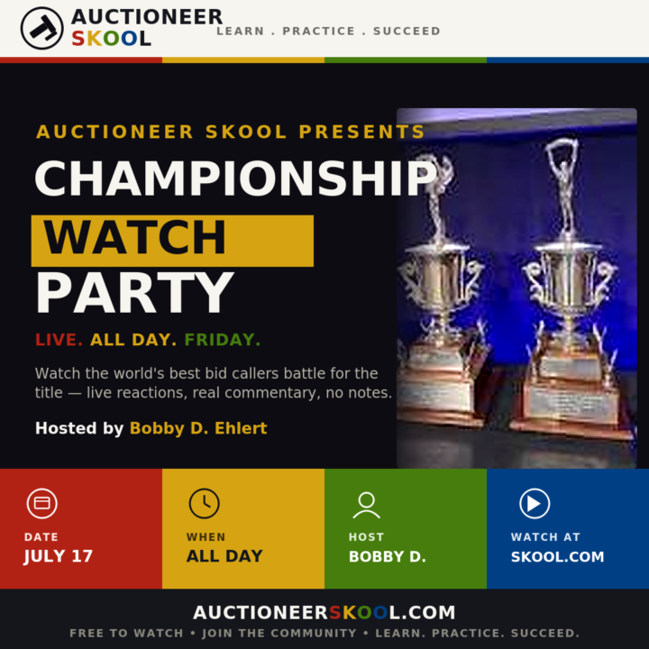 International Auctioneer Championship Watch Party! 
