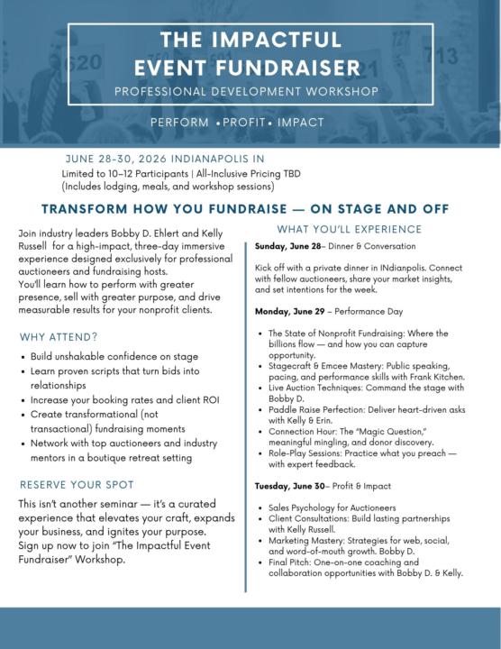 This just in! Impactful Event Fundraisers workshop! Skooler exclusive