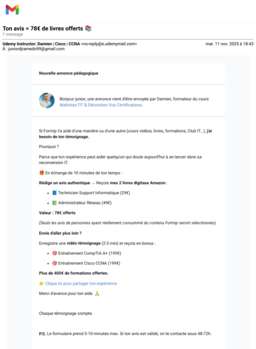 Geste de Merci ( Témoignage )👋