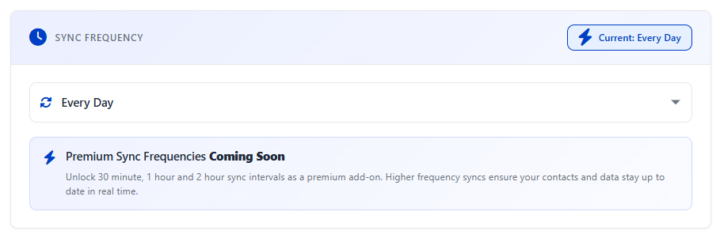 🚀 More Flexible Sync Frequencies Are Now Available