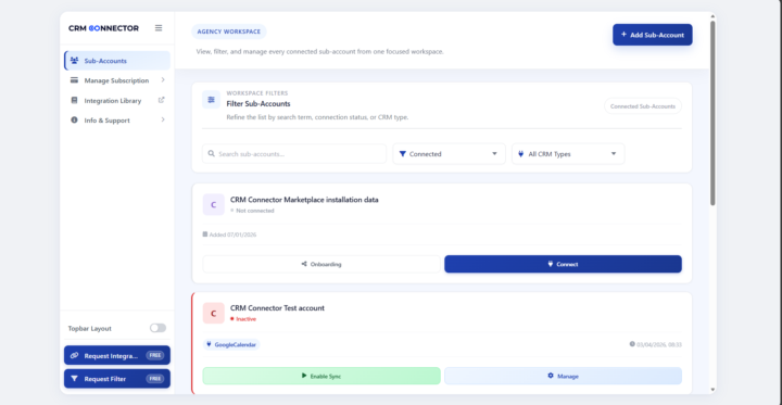 Preview: NEW CRM Connector Marketplace App