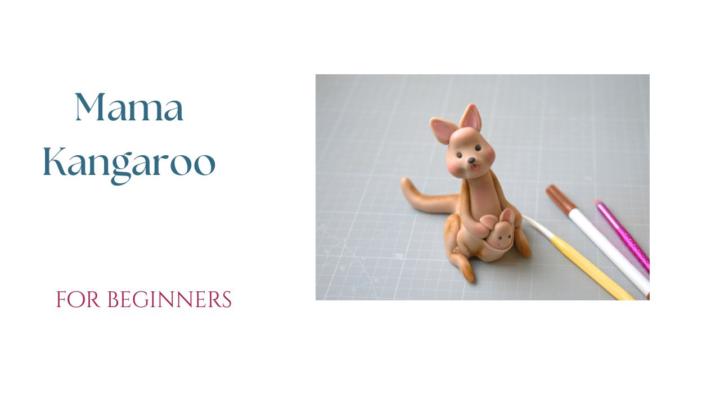 Mama Kangaroo Fondant Cake Topper