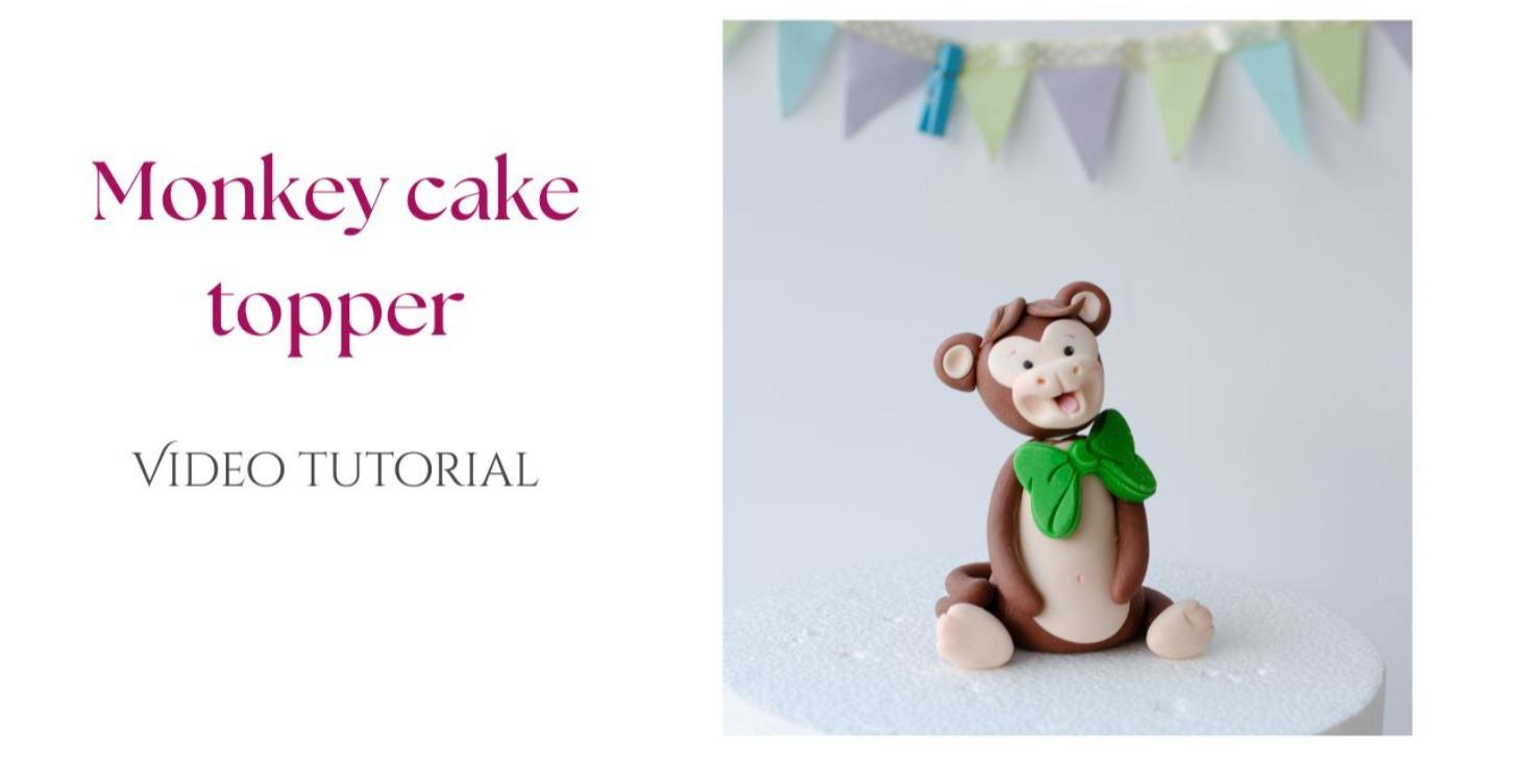Monkey cake topper
