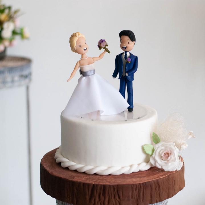 Wedding cake toppers - bride and groom