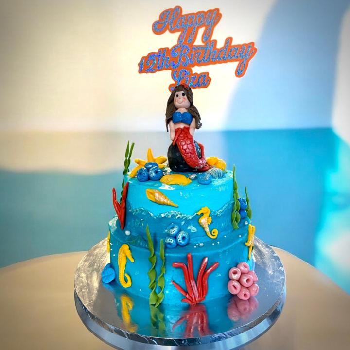 Mermaid theme cake