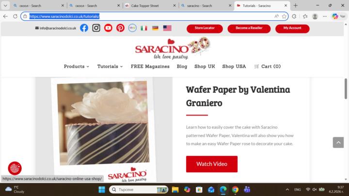 Saracino website - tutorials
