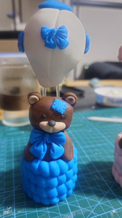 Teddy in hot air balloon 