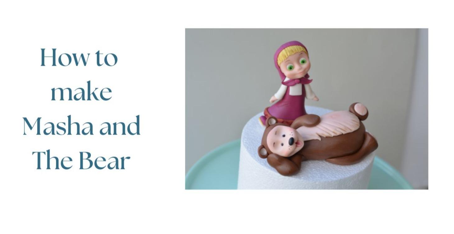 How to make Masha and the Bear from fondant