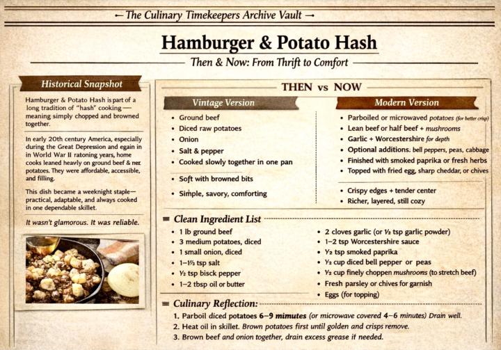 Hamburger & Potato Hash