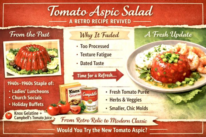Tomato Aspic Salad — A Little History & A Fresh Revival