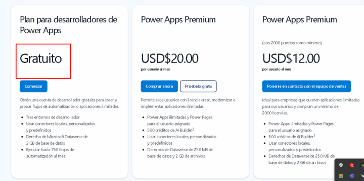 Entornos Power Apps