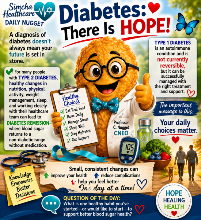 Simcha Healthcare Daily Nugget - Diabetes: There Is Hope
