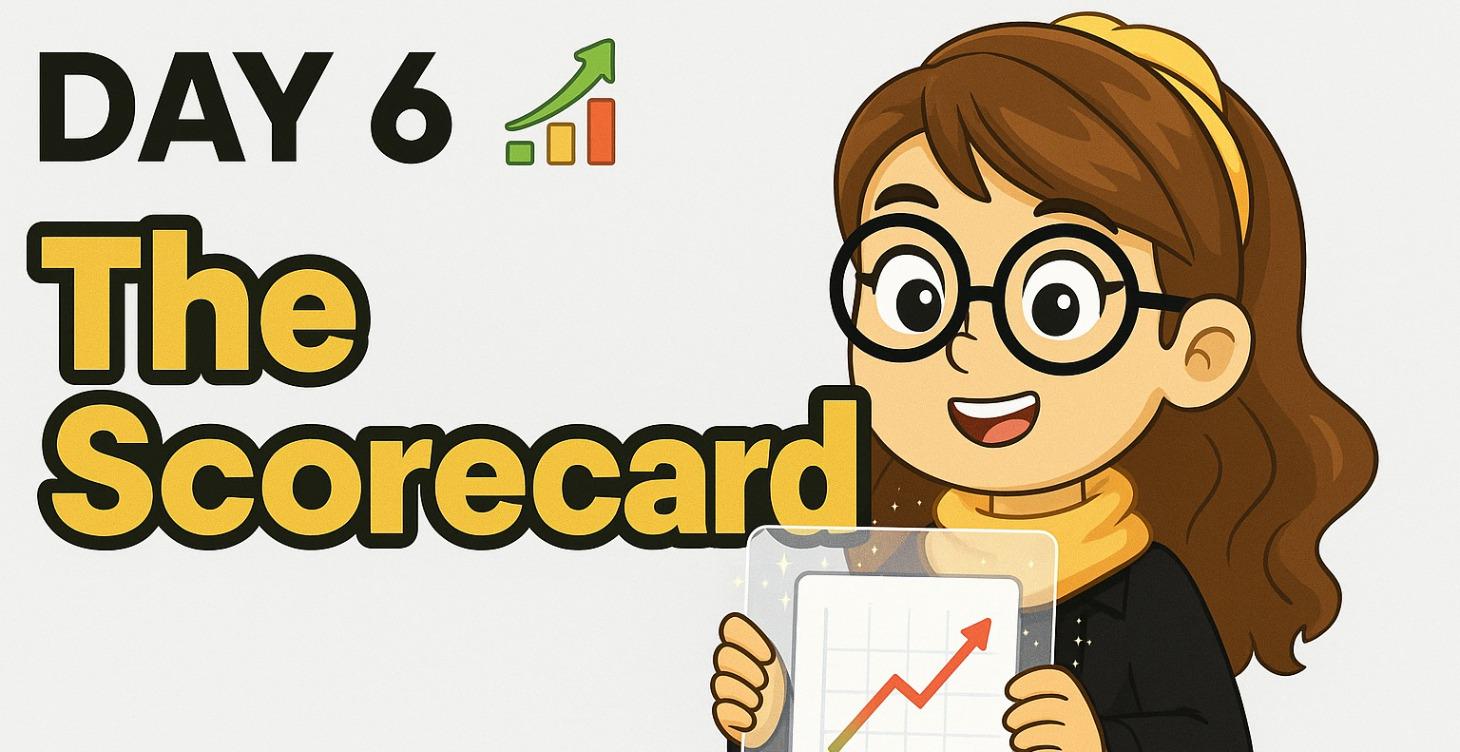 DAY 𝟼 ᐧ  📈 - THE SCORECARD