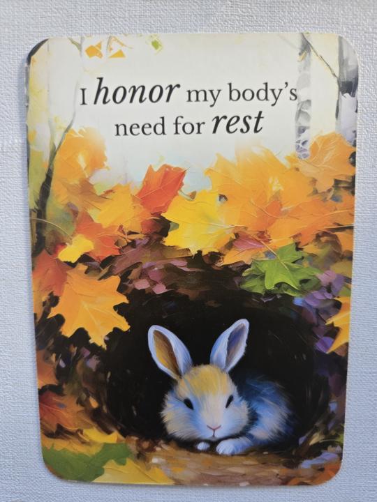 Letting the body rest.