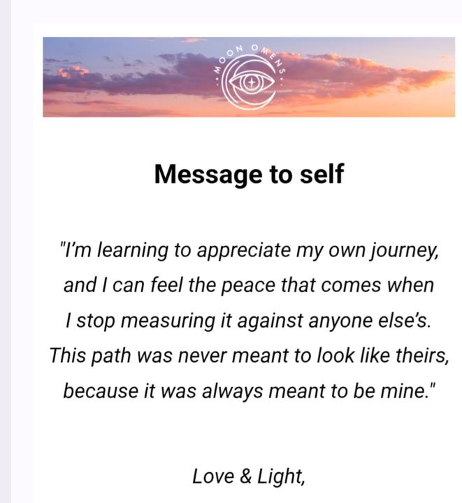 Appreciate your own journey
