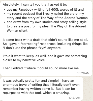 Kristy's tricks that produced a post I love so much