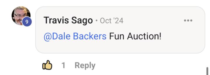 Travis called me out…