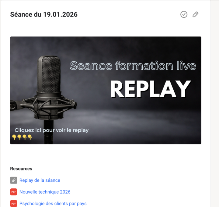 Replay de la seance de lundi