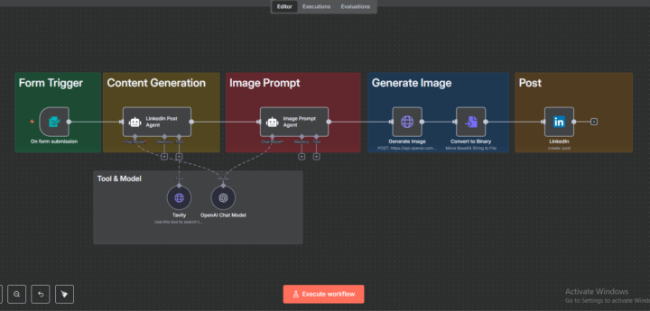 I Built a Linkedin Content Creator Workflow using N8n