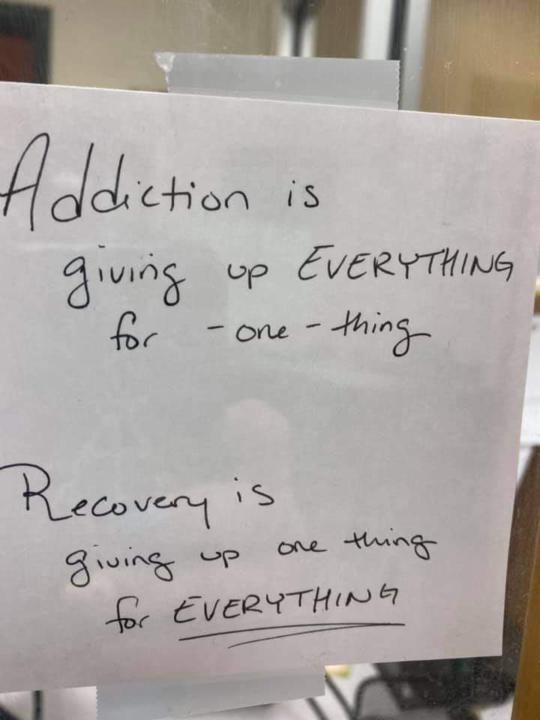 Recovery is the key to a happy life 