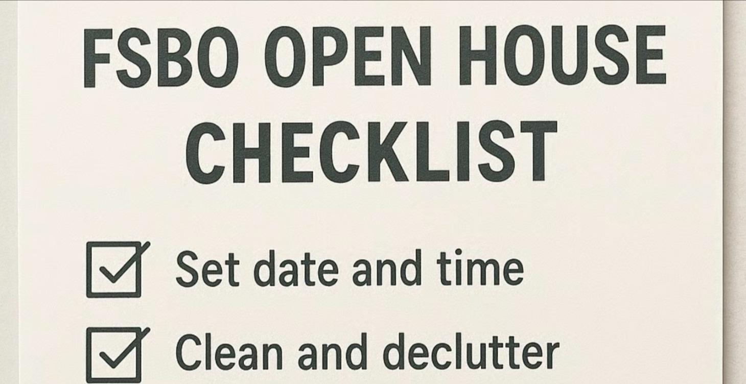 FSBO Open House Checklist