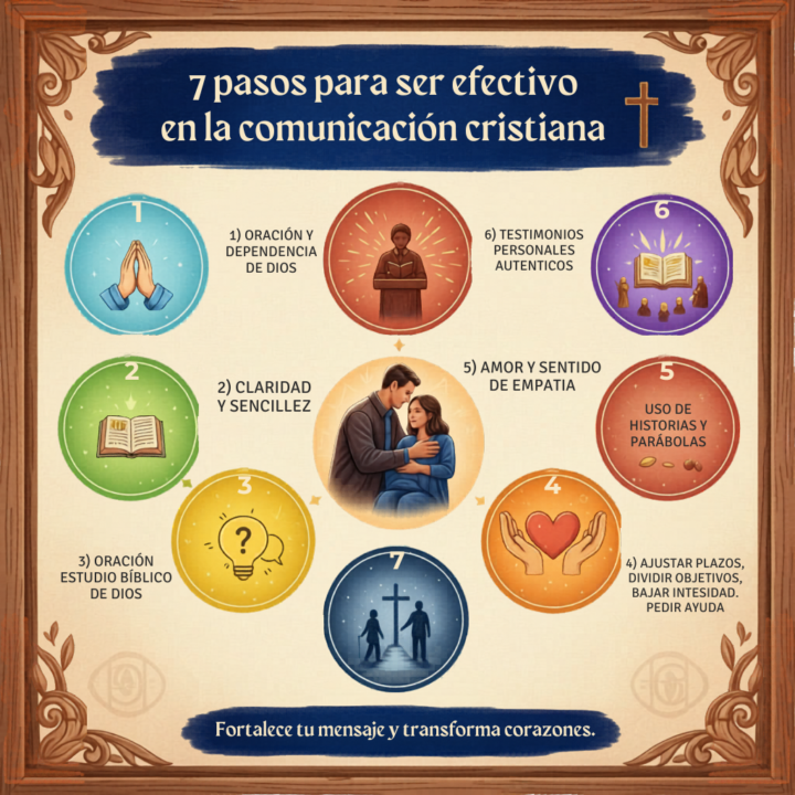 Título: "7 pasos para ser efectivo en la comunicación cristiana"