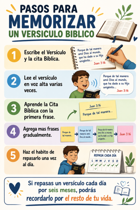 Pasos para Memorizar un Versiculo Biblico