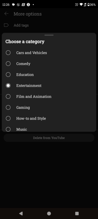 Which is the correct category to upload AI shorts in youtube ?