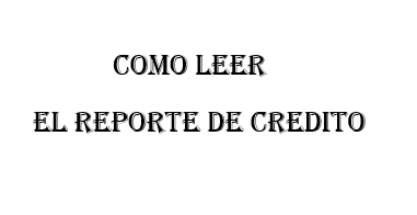 Reporte de Credito