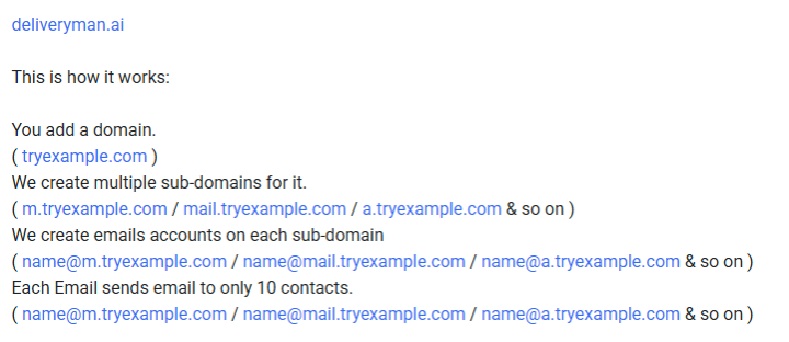 Anyone using deliveryman sub-domain email creator