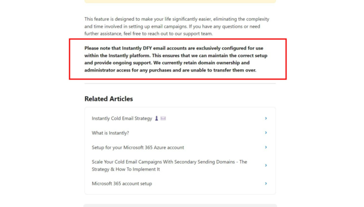 Don't Use Instantly to buy your email accounts
