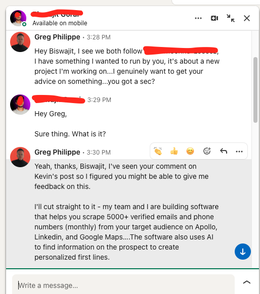 Linkedin Outreach (34% CONNECTION RATE + 40% REPLY RATE)