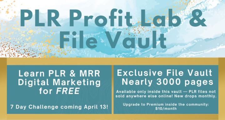PLR Profit Lab & Vault
