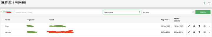 Accesso ai corsi