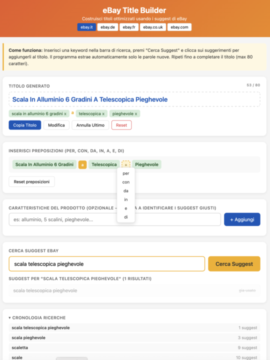 eBay Title Builder