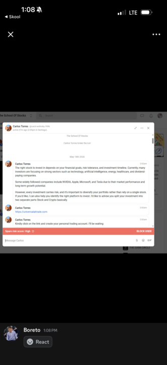 Impersonation SCAM