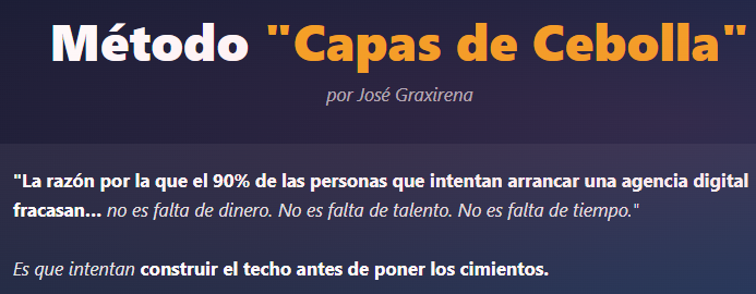 Método "Capas de Cebolla" para obtener resultados