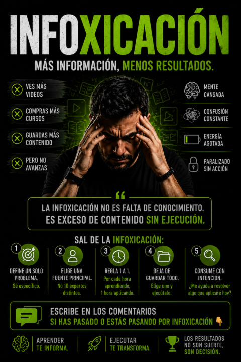Si llevas meses aprendiendo y no has ejecutado nada, este mensaje es para ti.