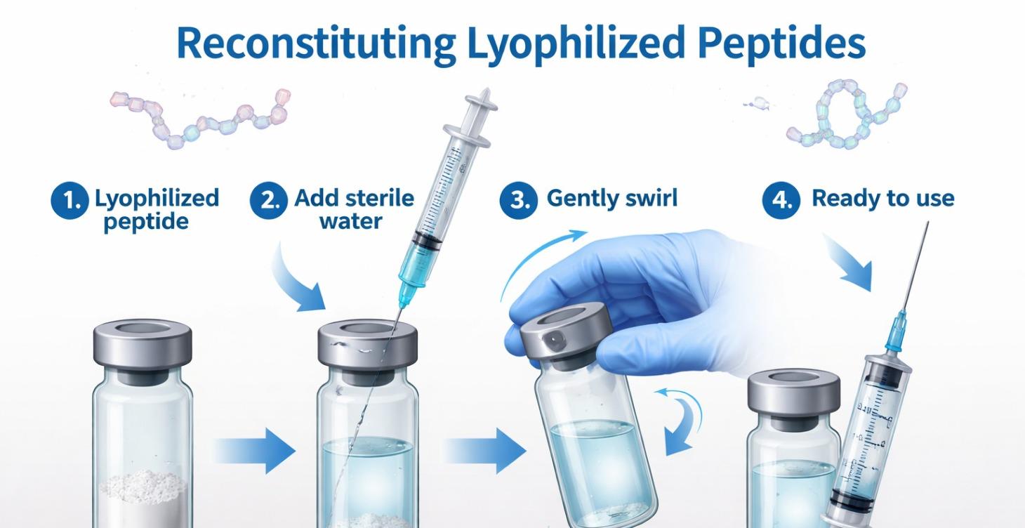 Steps to reconstituting peptides
