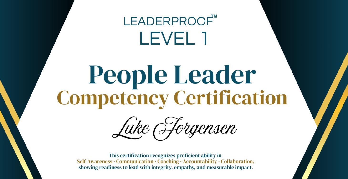 LeaderProof Level 1 Competency Certification
