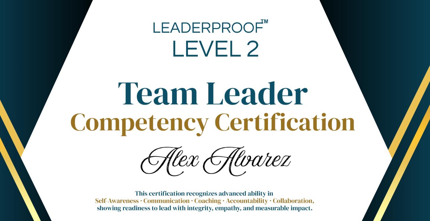 The LeaderProof™ Level 2 Competency Certification